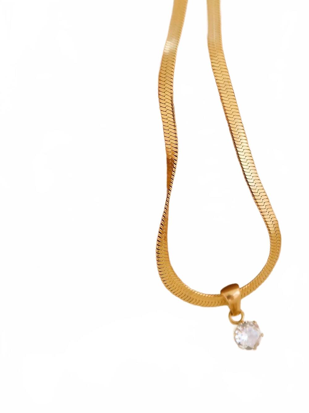 NEW FLANERIE BY MAIQ the savannah chain necklace in yellow gold